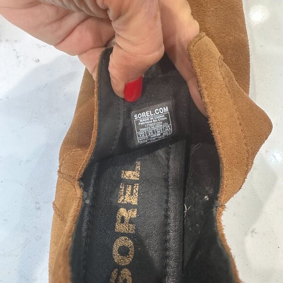 Sorel Lolla Cut-Out Ankle Bootie, Camel Brown, Size 7.5 - Picture 7 of 8